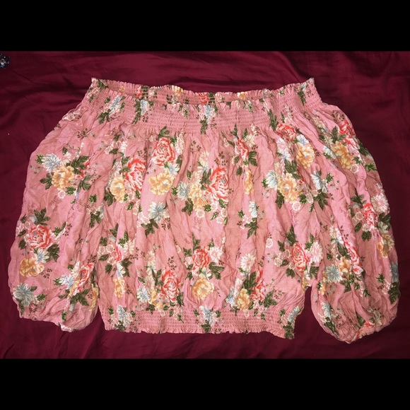 Forever21 Off the Shoulder Floral Blouse - Picture 1 of 7